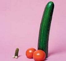 Penis size using vegetables as an example